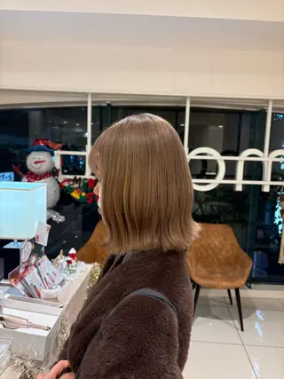 ミディアム カラー 縮毛矯正/艶髪/ チホリのヘアスタイル