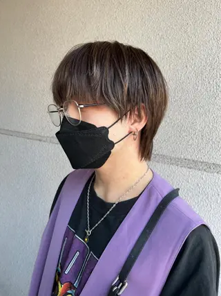 ミディアム カラー メンズ 柳澤 和也のヘアスタイル