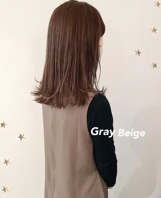 ミディアム カラー 市川 千夏のヘアスタイル