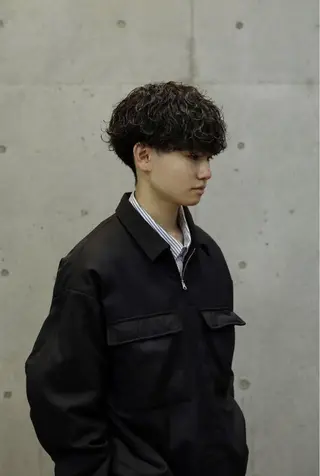 ミディアム パーマ メンズ 🌀パーマ特化 美容師🌀/しゅんのヘアスタイル