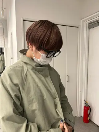 ショート カラー 愛結 暖色カラー🎀🩰のヘアスタイル