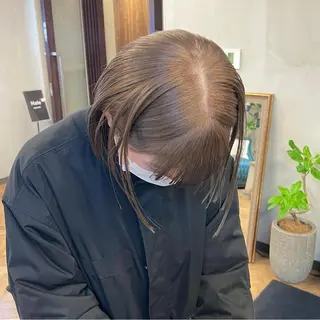 ミディアム カラー パーマ ヘアアレンジ メンズ キッズ ネイル マツエク・マツパ アイブロウ 前川 朋香のヘアスタイル