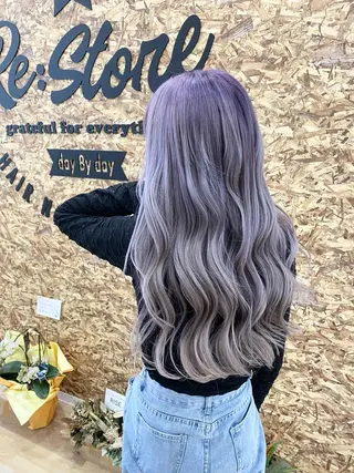 ロング ケアブリーチ 黒瀬有汰のヘアスタイル