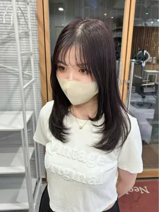 セミロング カラー レイヤーカット⛓ hina🩶のヘアスタイル