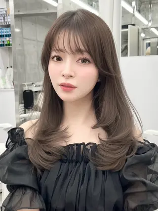 カラー Kana/韓国ヘア /暖色カラー🍒のヘアスタイル