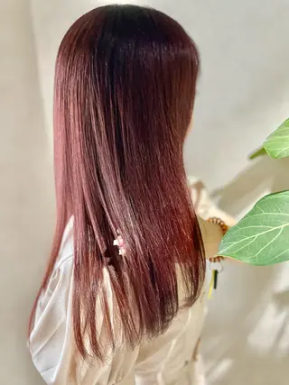 ロング カラー 永島 桜のヘアスタイル