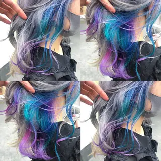 セミロング カラー 原宿サロン代表 デザインカラー伊藤卓のヘアスタイル