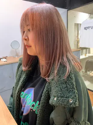 セミロング カラー 怪我のため6月末 復帰予定田中瑞希🍃のヘアスタイル