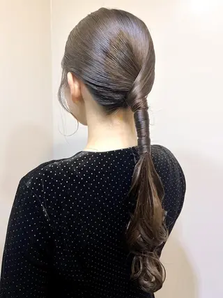 ヘアアレンジ 🤍ヘアセット.ヘア アレンジ湯山詩織🤍のヘアスタイル