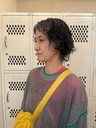 ショート カノン／伏見/栄 パーマモデルのヘアスタイル