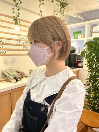 ショート カラー くがれいじ 梅田/ショート/ボブのヘアスタイル