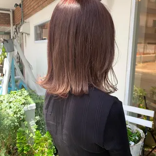 ミディアム カラー stylist店長 岡本真依のヘアスタイル