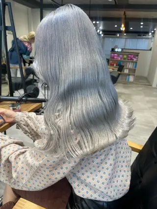 ミディアム カラー うる艶/ハイトーン 🎀hina🎀のヘアスタイル