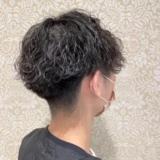 ショート パーマ メンズ 髪質改善カラー💎 オオネヨシナリのヘアスタイル