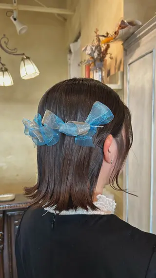 ショート ヘアアレンジ 🐾🐈Shiho 🐈⬛🐾/暖色のヘアスタイル