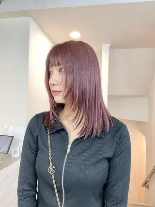 ミディアム カラー ハイトーン×レイヤー ／遠藤将太のヘアスタイル