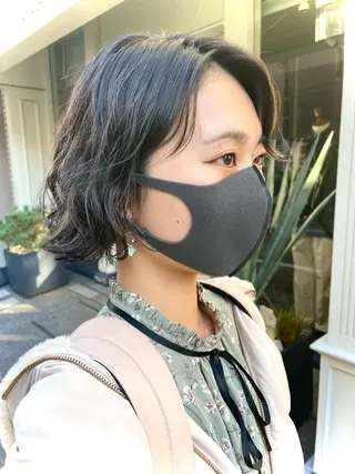 ショート パーマ 銀座No.1髪質改善 縮毛矯正/本木のヘアスタイル