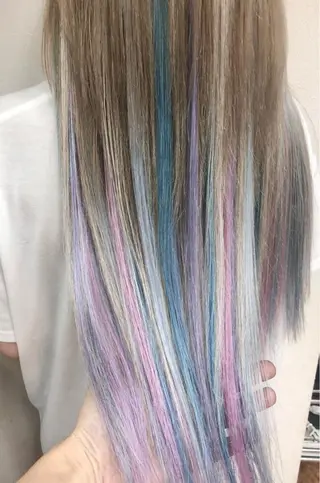 カラー ダブルスキルエクステ /羽エクステ白石宇由のヘアスタイル