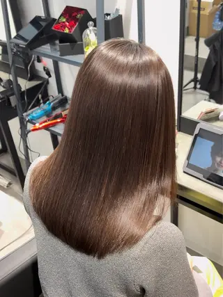 ミディアム カラー パーマ ヘアアレンジ 美髪矯正/髪質改善 カラー✨️Velのヘアスタイル