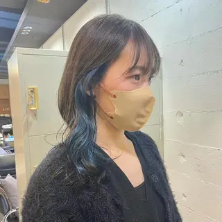 ミディアム カラー ヘアアレンジ 🎀ダブルカラーレイ ヤーyuuri🎀のヘアスタイル