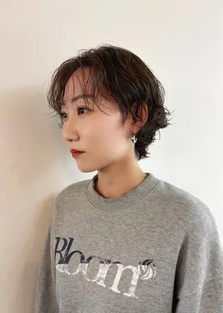 ショート カラー パーマ ryuma/ボブ /透明感カラーのヘアスタイル