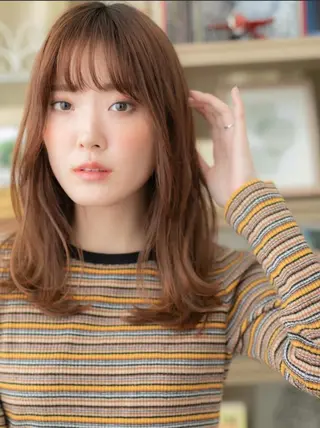 セミロング 出川 宙☘️のヘアスタイル