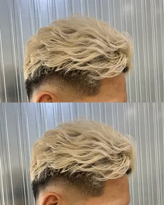 ショート メンズ フェード・メッシュ ハイトーン/fumaのヘアスタイル