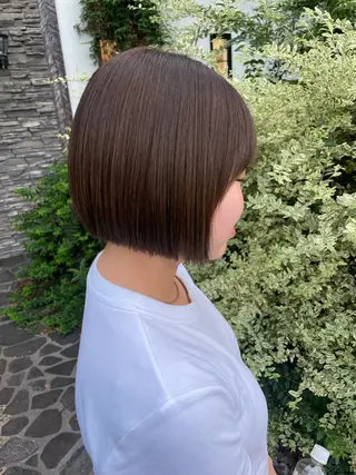 ショート カラー ボブ/顔周りレイヤー 🎀momoka🎀のヘアスタイル