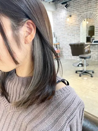 ミディアム カラー 艶カラー/インナー /グラデ/大西小百合のヘアスタイル