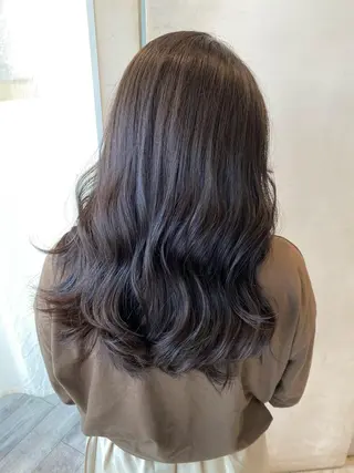 ミディアム カラー 顔まわりカット🌟 くびれヘア/寺門遥輝のヘアスタイル