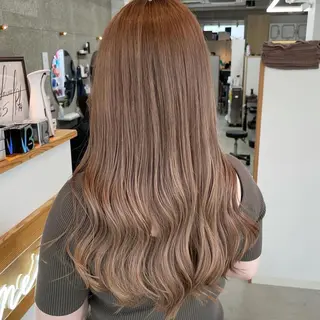 セミロング カラー Lull1人美容室 バレイヤージュのヘアスタイル