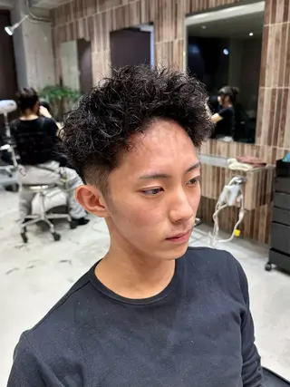ショート パーマ メンズ 横浜/メンズ特化/ Farbe/田中颯斗のヘアスタイル