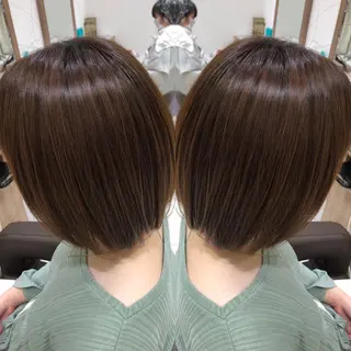 ミディアム パーマ 韓国レイヤー×透明感 カラー/山崎一輝のヘアスタイル