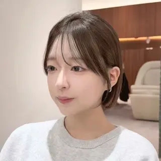 ミディアム パーマ 田中航平/渋谷ボブ/ レイヤーボブのヘアスタイル