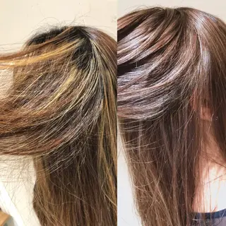 セミロング カラー パーマ ヘアアレンジ 【ツヤ髪美容師】 ツダケイスケのヘアスタイル