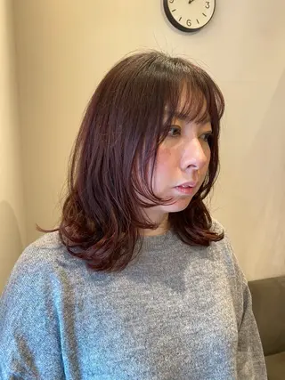 ミディアム カラー ENIF ヤマグチアツコのヘアスタイル