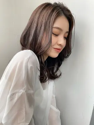 セミロング カラー アレンジ指名 no.1✨ｈａｋｏのヘアスタイル