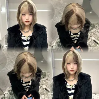 ミディアム カラー GEM/ハイトーン /名駅/kanaeのヘアスタイル