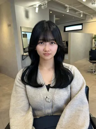 セミロング カラー ❤️ショートカット ・顔周りカット❤️のヘアスタイル