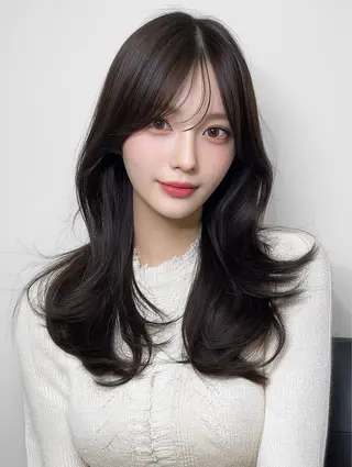 ロング 髪質改善/韓国ヘア/ 赤み消し/sahoのヘアスタイル