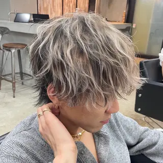 カラー パーマ メンズ 新宿/韓国ヘア/ 髪質改善ストレートのヘアスタイル