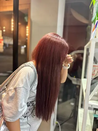 ロング カラー 𝗬𝗨𝗔 🐈‍⬛のヘアスタイル