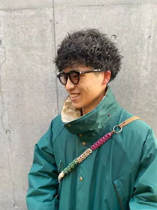 パーマ メンズ 菊池大一 溝の口パーマのヘアスタイル