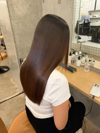 ロング 縮毛矯正×髪質改善× 艶髪カラー 吉原和磨のヘアスタイル