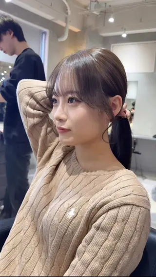 ミディアム カラー ✨縮毛矯正✖︎顔周り レイヤー✨ナカムラのヘアスタイル