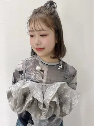 ミディアム 顔まわり🎀レイヤー 心斎橋【あやか】🎀のヘアスタイル