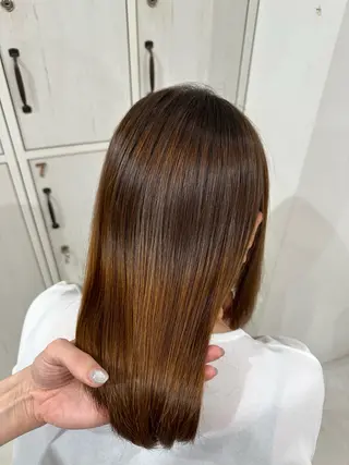 ミディアム 巻ける縮毛矯正/ 堺 健人のヘアスタイル