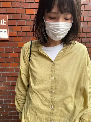 セミロング さの あやねのヘアスタイル