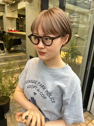 ショート ✳︎透明感カラー✳︎ ボブ✳︎nanaのヘアスタイル