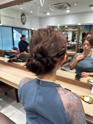 ミディアム ヘアアレンジ ヘアセット/メンズ パーマChihoのヘアスタイル